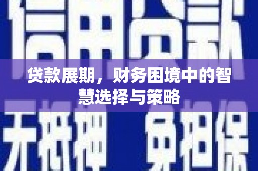 峨眉贷款展期，财务困境中的智慧选择与策略