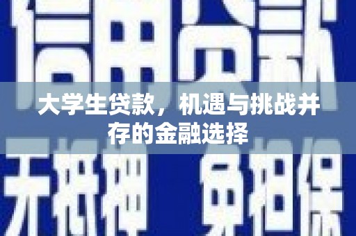峨眉大学生贷款，机遇与挑战并存的金融选择