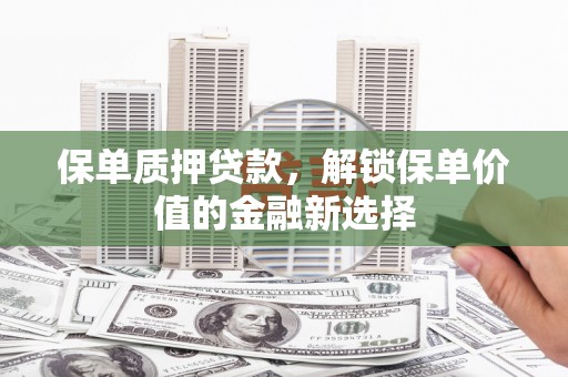 峨眉保单质押贷款，解锁保单价值的金融新选择