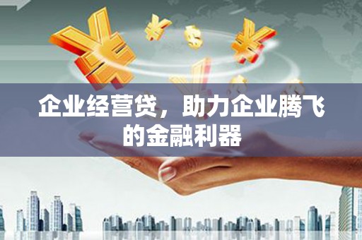 峨眉企业经营贷，助力企业腾飞的金融利器