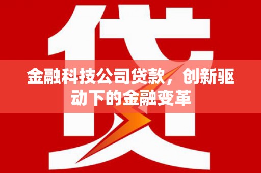 峨眉金融科技公司贷款，创新驱动下的金融变革