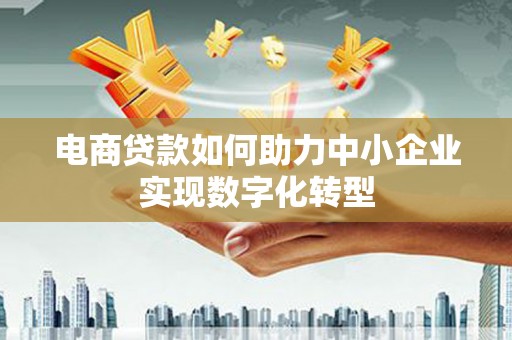峨眉电商贷款如何助力中小企业实现数字化转型