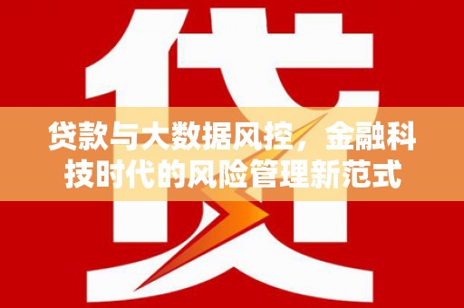 峨眉贷款与大数据风控，金融科技时代的风险管理新范式