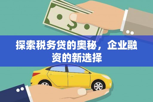 峨眉探索税务贷的奥秘，企业融资的新选择