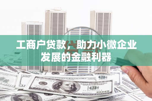 峨眉工商户贷款，助力小微企业发展的金融利器