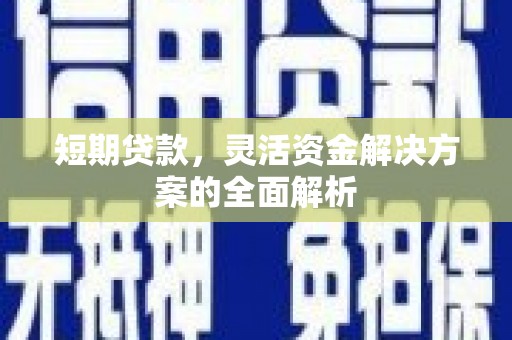 峨眉短期贷款，灵活资金解决方案的全面解析