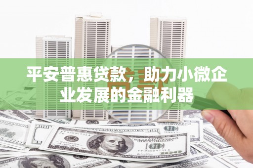 峨眉平安普惠贷款，助力小微企业发展的金融利器