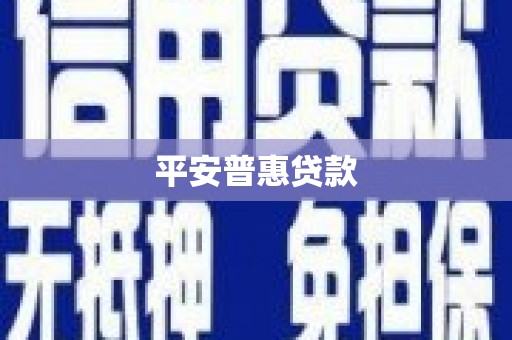 峨眉平安普惠贷款